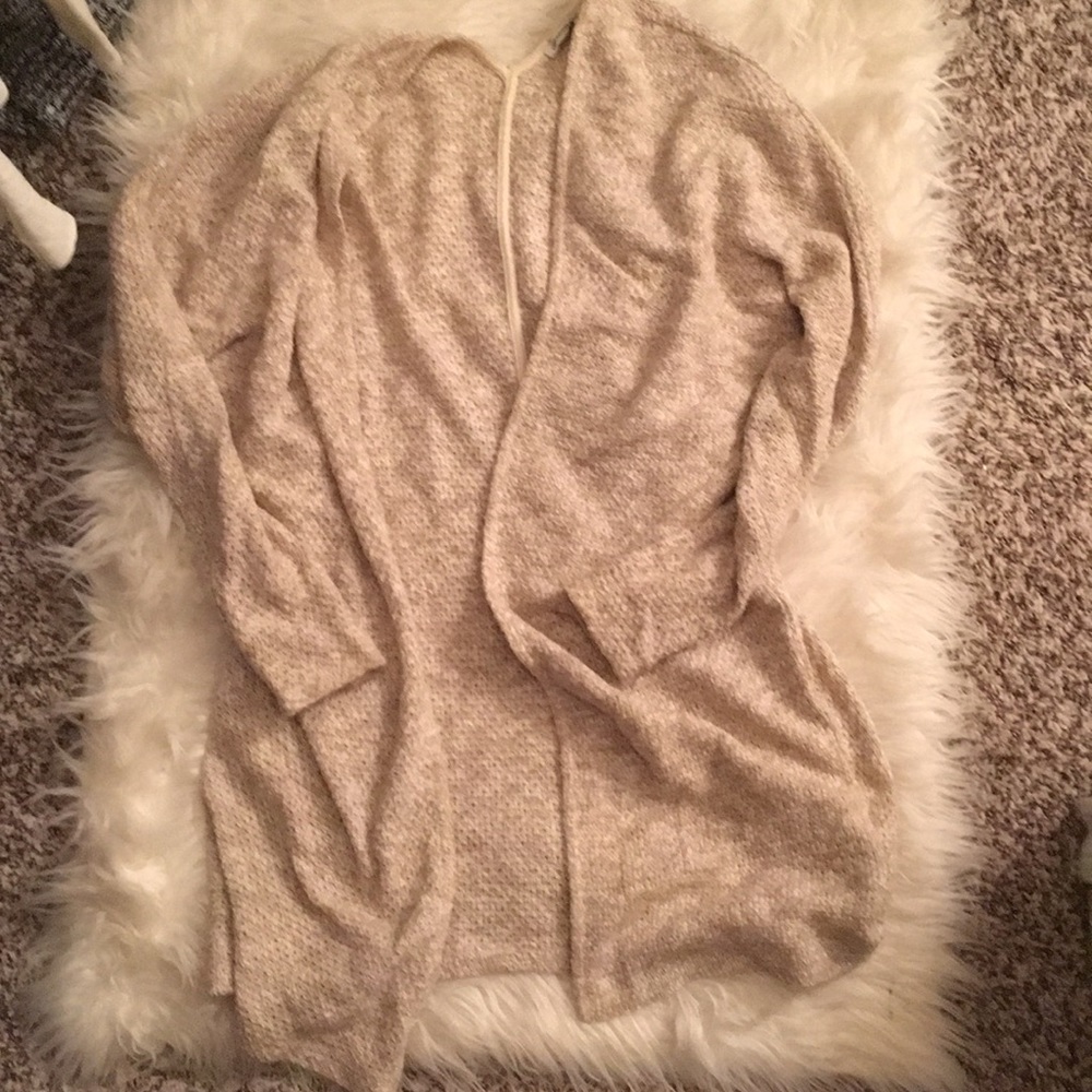Cream long sleeve cardigan